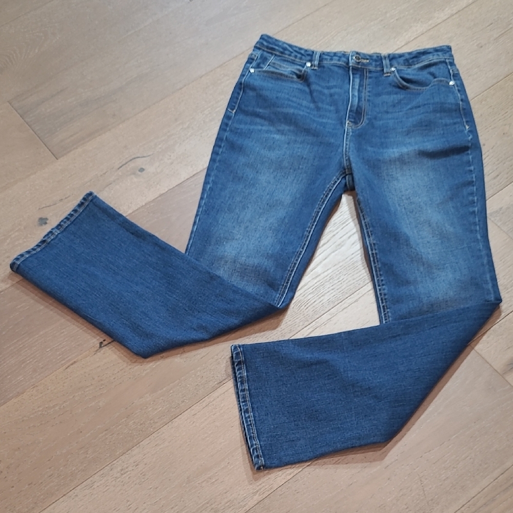 EUC OAT New York Jeans Women's sz 12 High Rise Boot Cut Denim Jeans